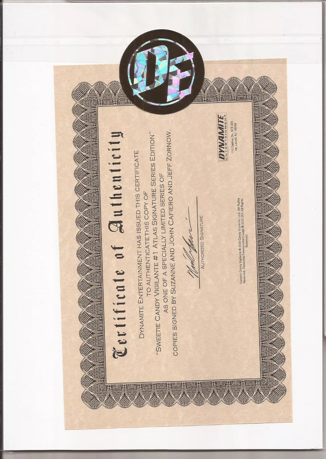 Sweetie: Candy Vigilante #1 Limited Signed Copy by Zornow & Cafiero w/COA