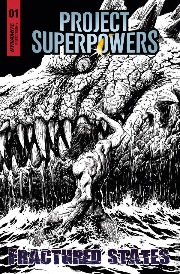 Project Superpowers: Fractured States #1 1:25 B&W Incentive Variant