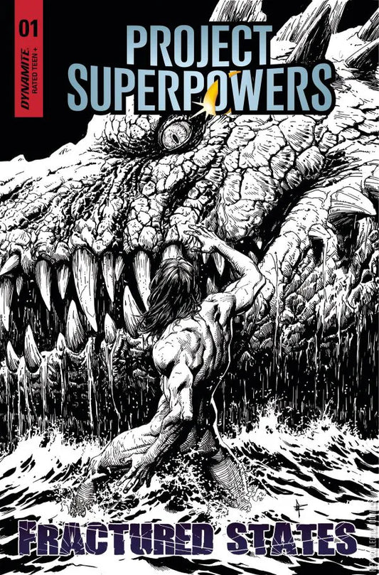 Project Superpowers: Fractured States #1 1:25 B&W Incentive Variant