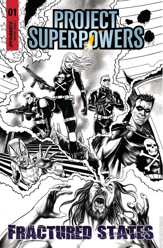 Project Superpowers: Fractured States #1 Rooth B&W 1:20 Variant