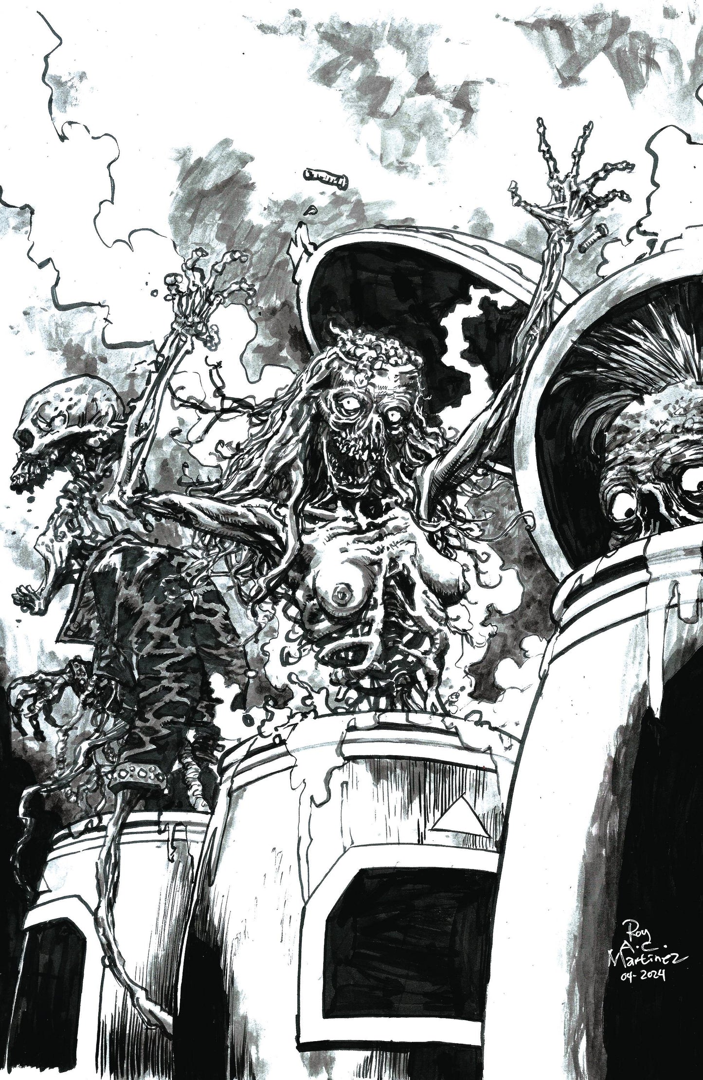 Return of the Living Dead #2 B&W Martinez LTD Edition